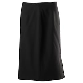 Max Mara-Max Mara Midi Skirt in Black Viscose-Black