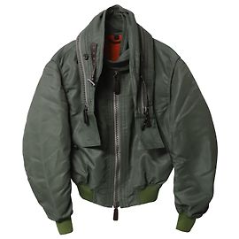 Burberry Prorsum Flight Bomberjacke aus armeegrünem Polyamid Grün