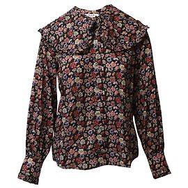 Top de algodón multicolor con cuello Peter Pan Leslie de Sea New York Otro Impresión de pitón