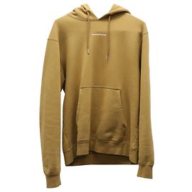 Sudadera con capucha y logo de Sandro Paris en algodón amarillo camel Amarillo Camello