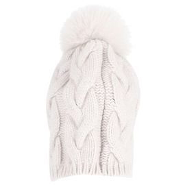 Max Mara Acqua Beanie Hat in Cream Cashmere White Cream