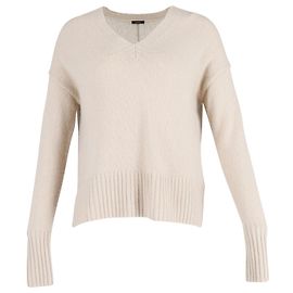 Joseph Pullover mit V-Ausschnitt aus Wolle in Nude Fleisch