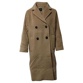 Max Mara MaxMara Weekend Parma Double Breasted Coat in Brown Wool  Brown
