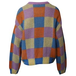 Autre Marque- Stine Goya Woven Knit Checked Cardigan in Multicolor Acrylic -Other,Python print