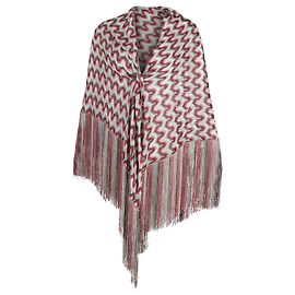 Chal con flecos estampado Missoni en viscosa multicolor Otro Impresión de pitón