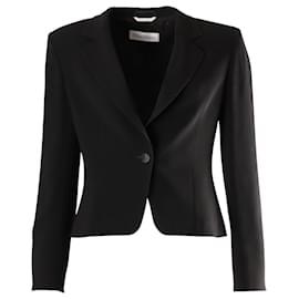 Max Mara-Max Mara Classic Blazer in Black Triacetate -Black
