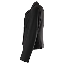 Max Mara-Max Mara Shirred Bust Blazer in Black Acetate-Black
