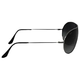 Ray-Ban-Ray Ban RB3250 Shield Gradient Sonnenbrille aus silberfarbenem Metall-Silber