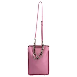Balenciaga-Balenciaga Tool 2.0 Chain Tote in Candy Pink Leather-Pink