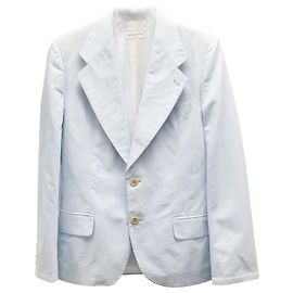 Blazer abotoado Dries Van Noten em algodão azul claro Azul Azul claro