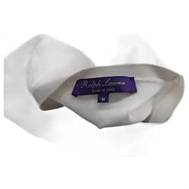 Autre Marque-Ralph Lauren Purple Label Gestreiftes T-Shirt aus weißer Viskose-Weiß
