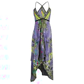 Etro-Etro Printed Halter Maxi Dress in Multicolor Silk-Other