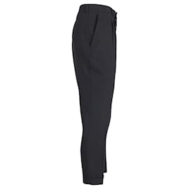 Ami-Ami Paris Tailored Cuffed Hem Trousers in Black Polyester -Black
