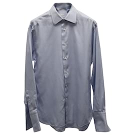 Ermenegildo Zegna-Camicia Ermenegildo Zegna Comfort Fit Button Down in cotone azzurro-Blu,Blu chiaro