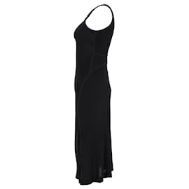 Diane Von Furstenberg-Diane Von Furstenberg Racerback Midi Dress in Black Viscose Blend-Black
