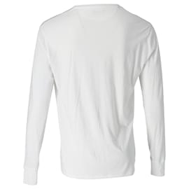 Tom Ford-Tom Ford Long-Sleeved Crewneck T-shirt in White Cotton-White