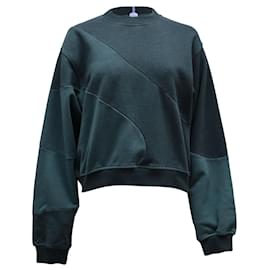 Alexander Mcqueen-Alexander Mcqueen MCQ Pine Cut Up Sweatshirt in Dark Green Polyester-Green
