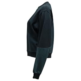 Alexander Mcqueen-Alexander Mcqueen MCQ Pine Cut Up Sweatshirt in Dark Green Polyester-Green