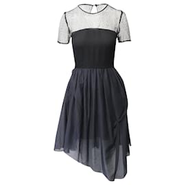 Proenza Schouler-Proenza Schouler Mesh Top Kleid aus schwarzer Baumwolle-Schwarz