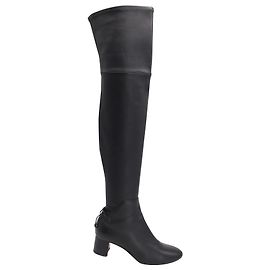 Tory Burch Over The Knee Boots in Black Leather Black