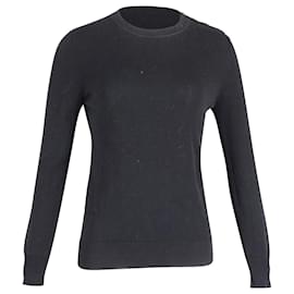 Givenchy-Givenchy Crewneck Sweater in Black Cotton-Black