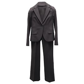 Theory Pantsuit in Black Wool Black