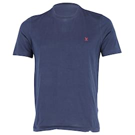 Louis Vuitton-Louis Vuitton Crewneck T-Shirt in Navy Blue Cotton-Blue,Navy blue