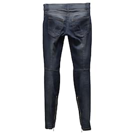 Balmain-Balmain Pocket Skinny Jeans aus blauer Baumwolle-Blau