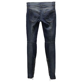 Vaqueros ajustados con bolsillo Balmain en algodón azul Azul