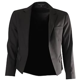 Theory-Theory Bolero Style Blazer in Black Wool-Black