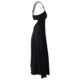 Jason Wu-Jason Wu Sequined Sleeveless Maxi Dress in Black Viscose-Black