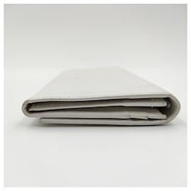 Prada-Prada Saffiano carteira longa em couro branco-Branco