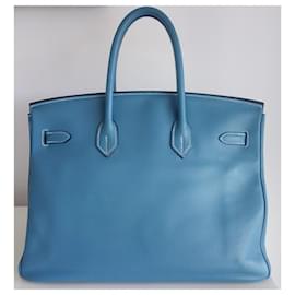 Hermès-HERMES BIRKIN BAG 35 swift blue-Blue
