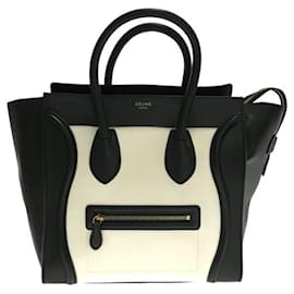 Céline-Luggage Mini Shopper-Black,White