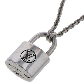 Louis Vuitton Collana con pendente Lockit Argento