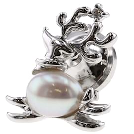 Tasaki-Reindeer Pearl Brooch-Silvery