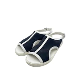 Hermès-HERMES  Sandals T.EU 40 cloth-Navy blue