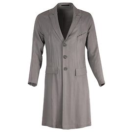 Giorgio Armani Trench Coat in Grey Polyester Grey