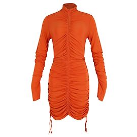 A.L.C BEIM.l.C Nolan Rüschenkleid aus orangefarbener Viskose Orange