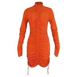 A.L.C-A.L.C Nolan Ruched Dress in Orange Viscose -Orange