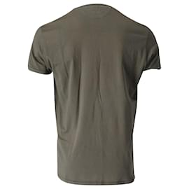 Tom Ford-Camiseta com bolso Tom Ford em malha de algodão verde militar-Verde,Caqui