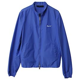 Dsquared2 Giacca con zip in cotone blu Blu