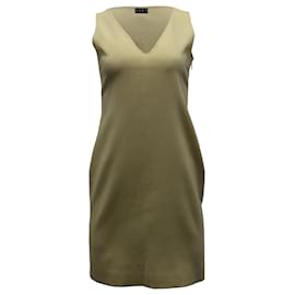 Michael Kors-Michael Kors Sleeveless Shift Dress in Yellow Wool-Yellow