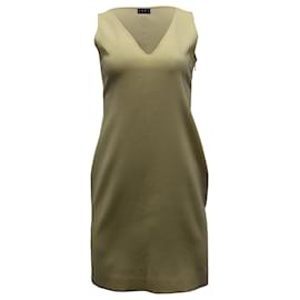 Michael Kors-Michael Kors Sleeveless Shift Dress in Yellow Wool-Yellow