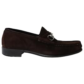 Gucci-Gucci Horsebit Loafers in Brown Suede-Brown