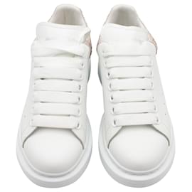 Alexander Mcqueen-Alexander McQueen Embellished Oversized Sneakers in White Leather-White