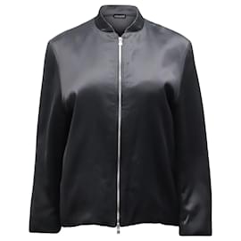 Totême-Toteme Bomber Jacket in Black Viscose-Black