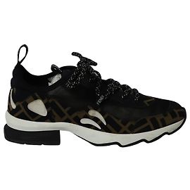 Fendi Baskets Wmns FF Freedom en maille technique 'Brown Black' Autre