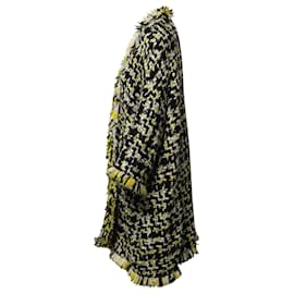 Carolina Herrera-Carolina Herrera Tweed Coat in Multicolor Wool-Other,Python print