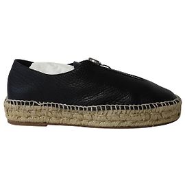 Alexander Wang Baskets Espadrilles Devon en Cuir Noir Noir
